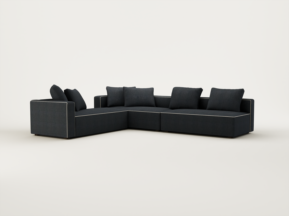 Charly Long Corner Sofa - Left Arm Open Back