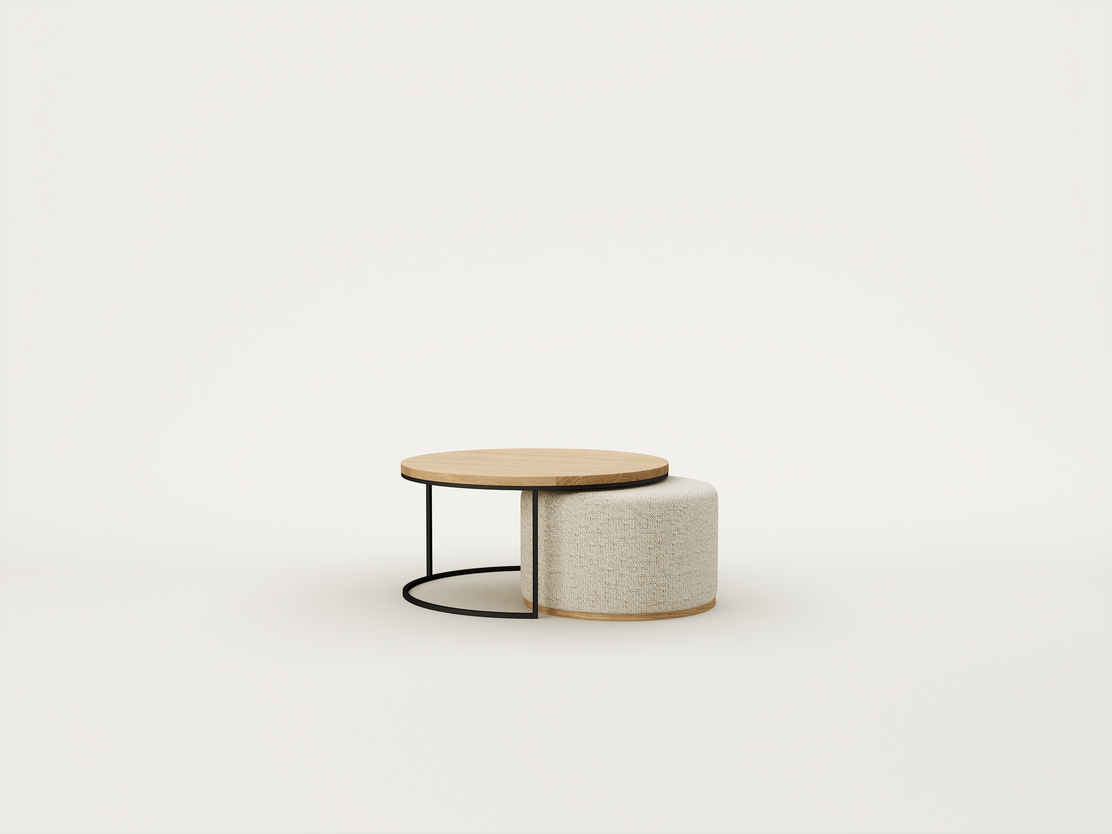Organic Oak / Entwine Linen / Matt Black