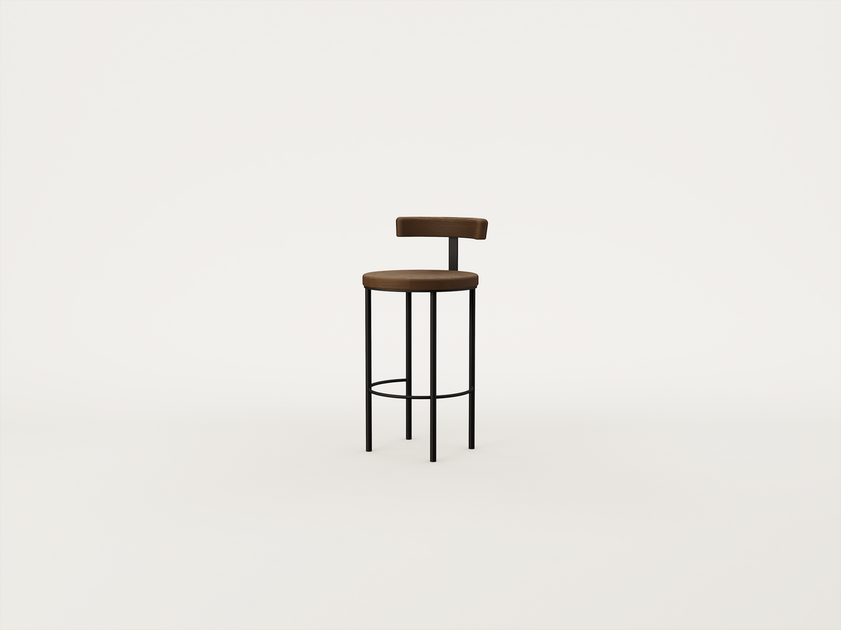 Ratio Bar Stool Timber Seat - With Back