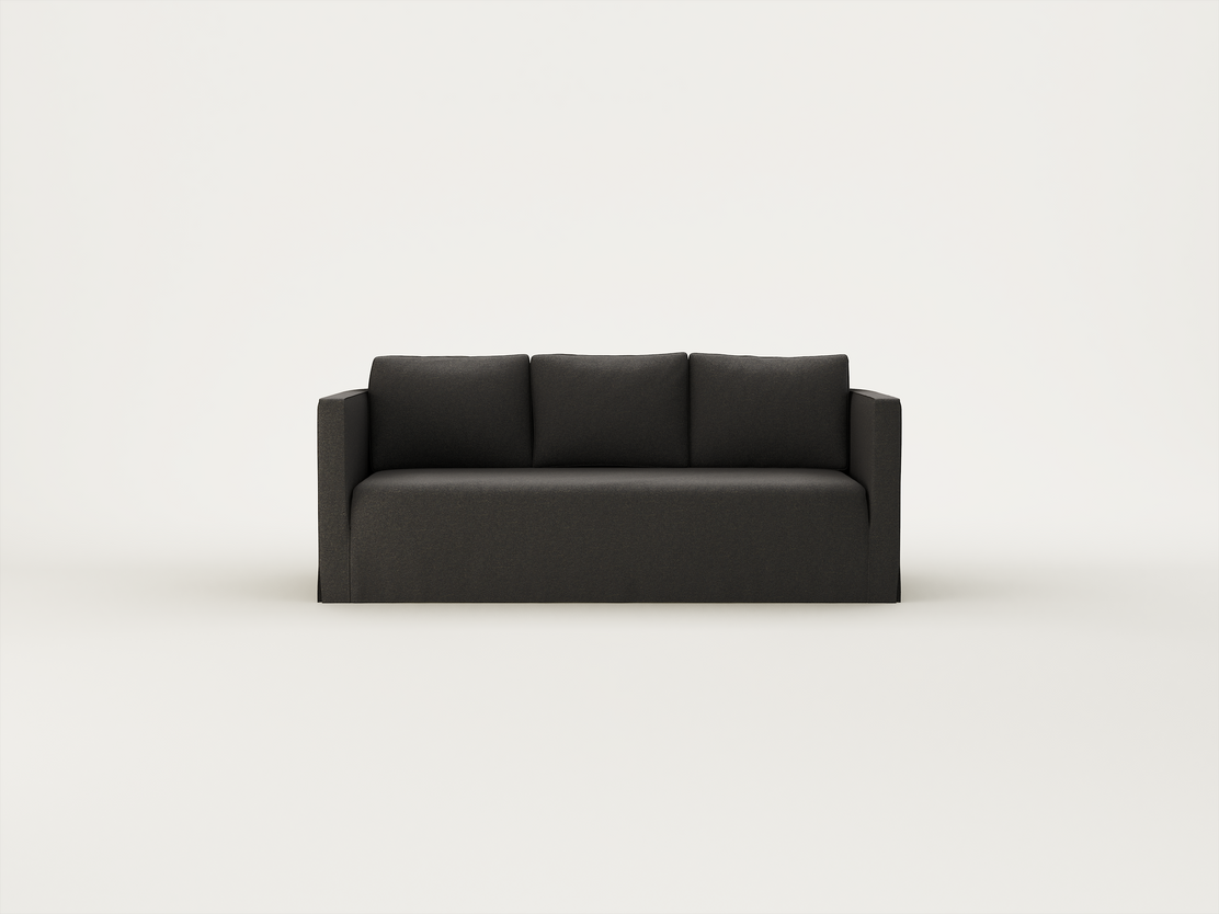 Kanvas Charcoal / 3 Seater