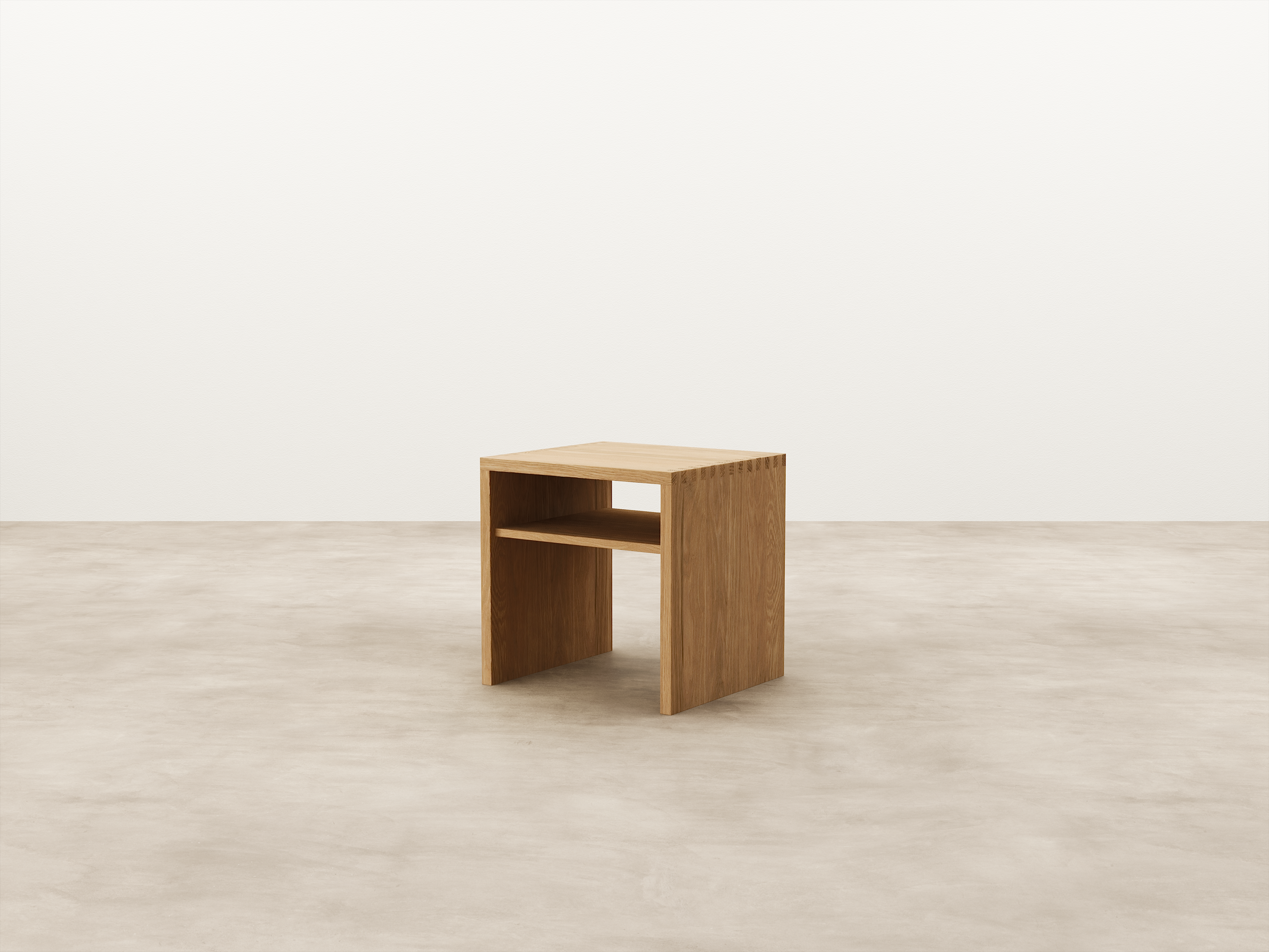 Tenon Side Table - With Shelf